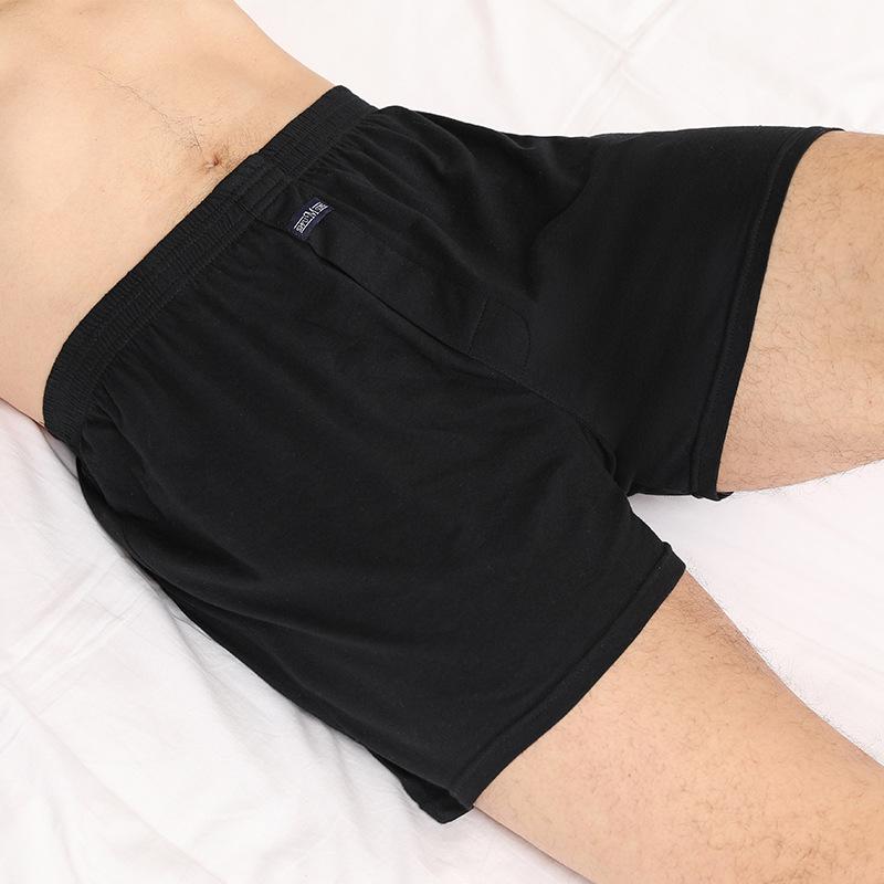 Men's Cotton A-line Sleep Boxers - High Waist, Loose, Breathable Briefs