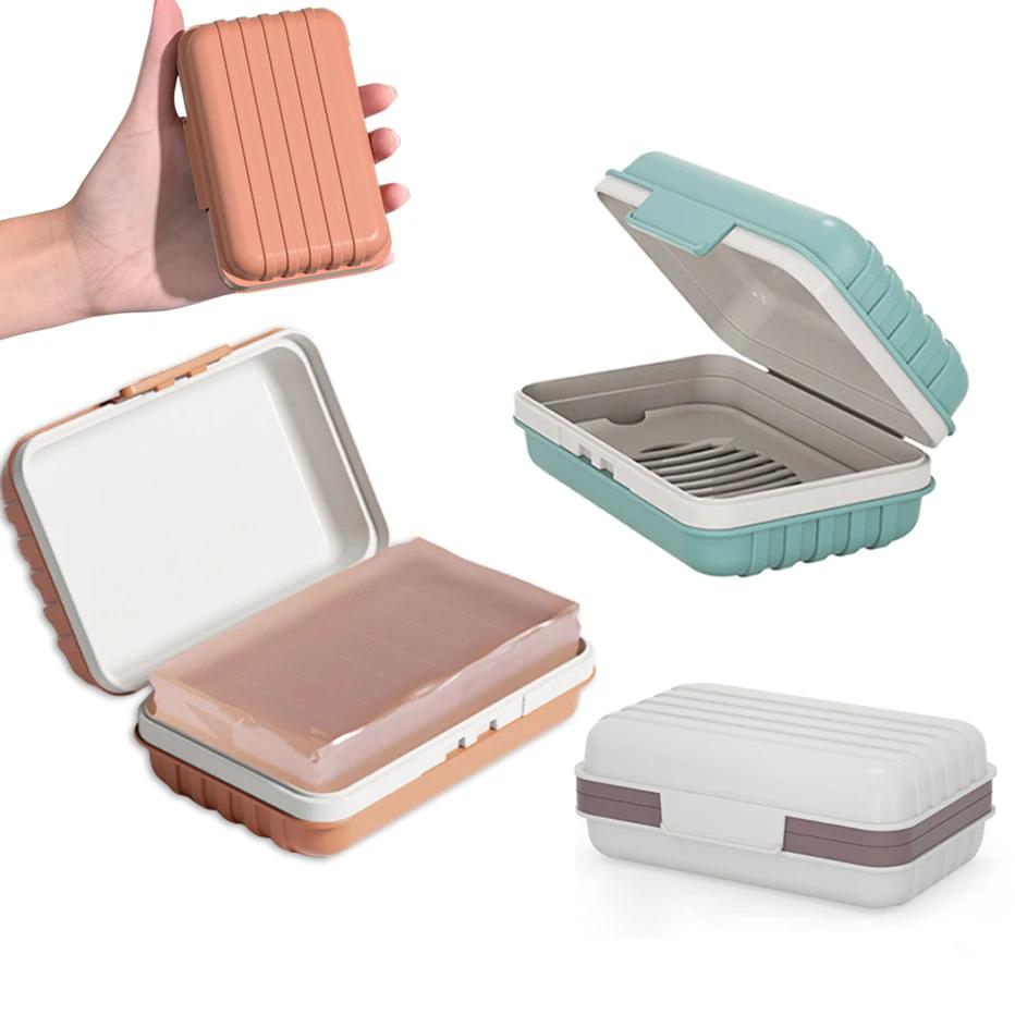 

Bathroom Soap Dish With Lid Home Plastic Soap Box Keeps Soap Dry Travel Essentials
