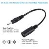 PATIKIL 0.6 feet DC 5.5x2.1mm female - 3.0x1.1mm male power cable 4 pieces wire adapter connector charging cord light fan speaker for table lamp black