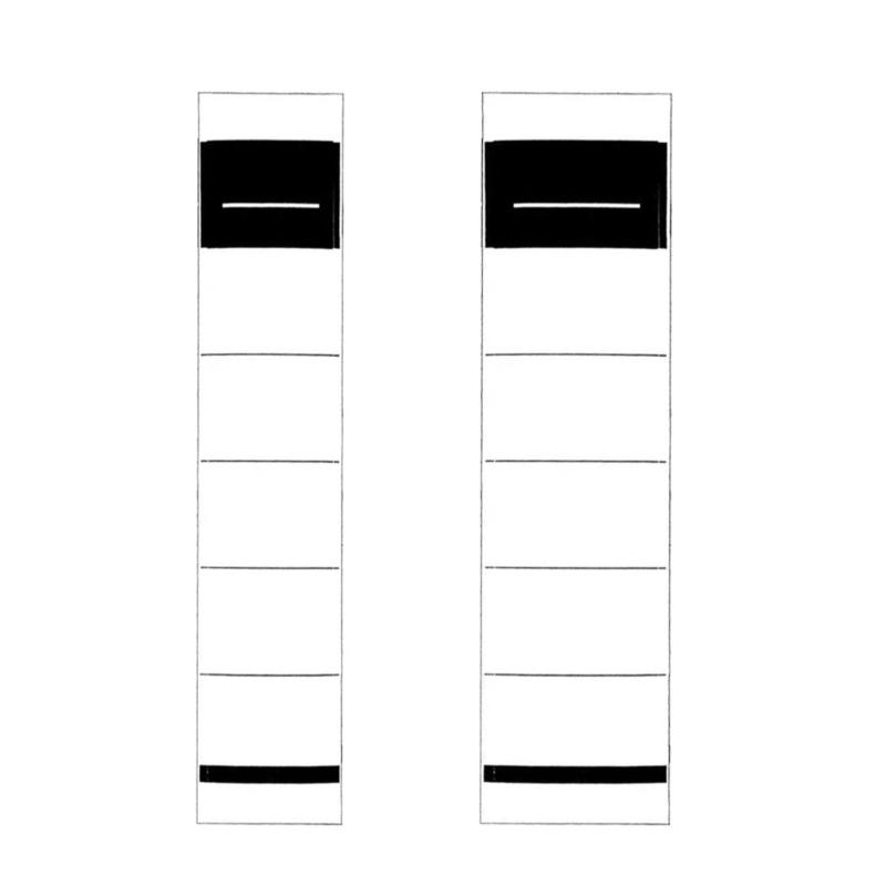 100Pcs Self-Adhesive Slim Folder Spine Sticker Folder Spine Labels Self-Adhesive Folder Labels 5.4x19cm 3.6x19cm