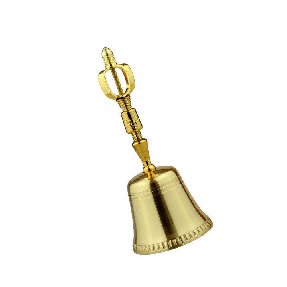Copper Handbell Creative Design Practical Long Term Use Retro Decoration Reception Kitchen Bar 1Pcs Golden