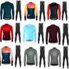 Men Women Cycling Jersey Set Long Sleeve Breathable Mountain Bike Outfit Sportswear
