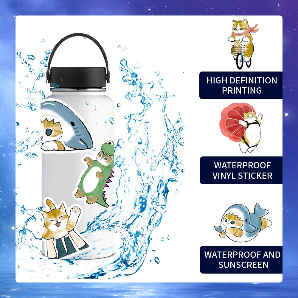 50 100Pcs Cute Cartoon Cat Stickers Laptop Pad Phone Fridge Scrapbooking Funny Animal Decal Sticker For Kids Gift Toy
