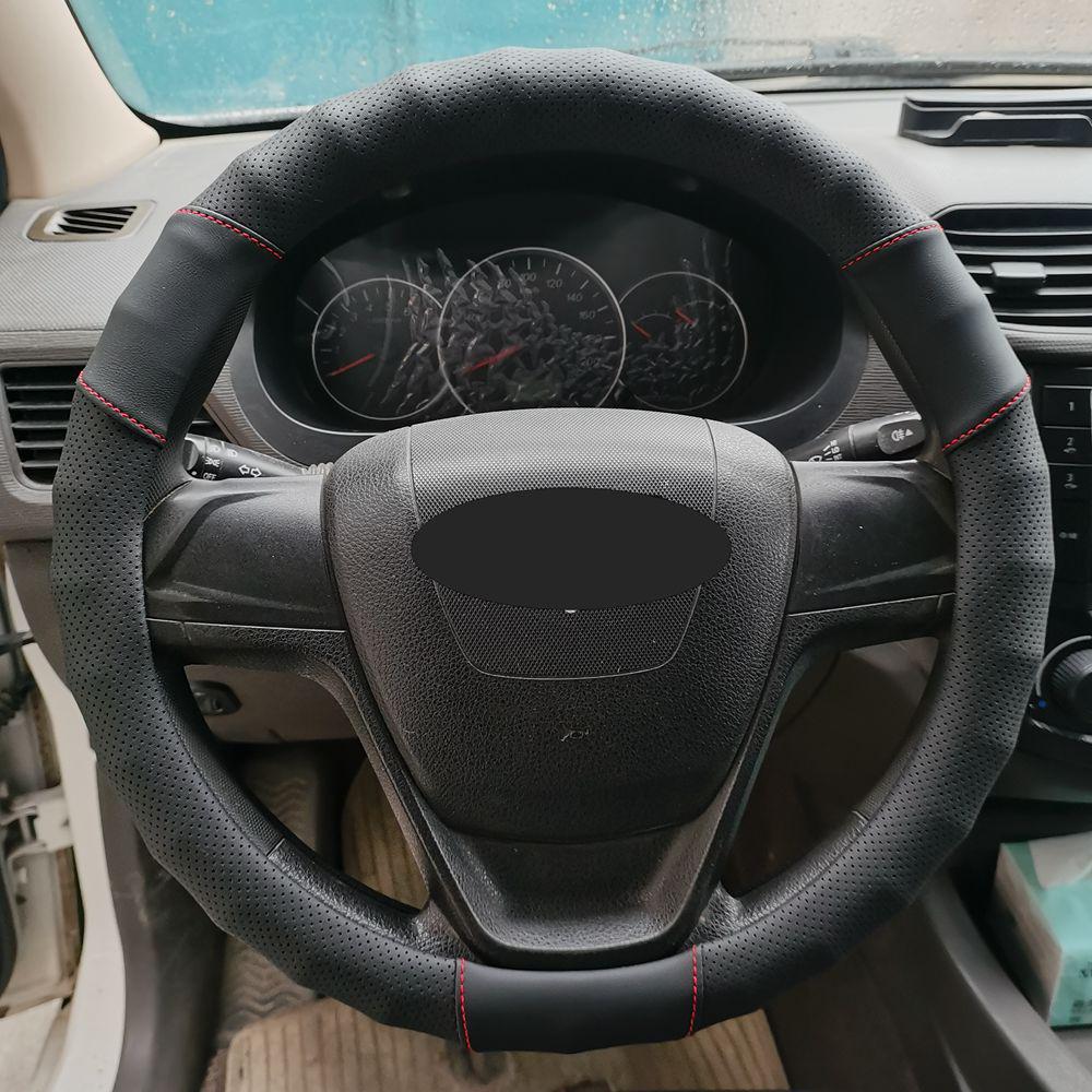 Four Seasons Universal Anti-Slip Steering Wheel Cover - Wave Pattern, Comfortable Grip 38cm