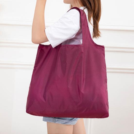 Reusable Shopping Bag Foldable Large Capacity Grocery Tote Bag with Pouch Portable Oxford Cloth Shopping Bag for Travel And Outdoor Use