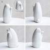 SETOMANEKI Maneki Neko (Lucky Cat) - Seto Ware, Good Luck Charm Figurine, Simple Decorative Object (White, Medium)