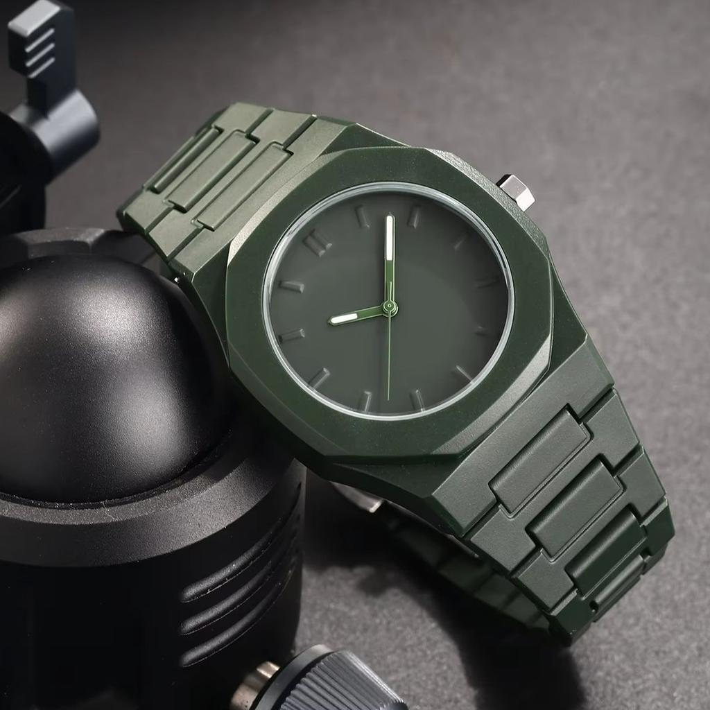 Rebirth Octagonal Comic-Style Watch, Two-Dimensional Line Art Quartz Watch, Simple Unisex Waterproof Watch for Both Men and Women