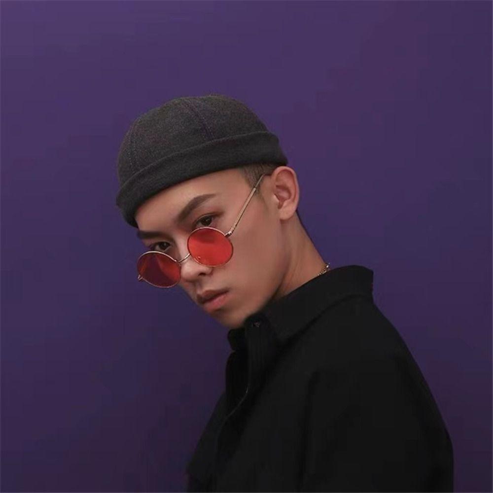 Cotton Brimless Hat Unisex Solid Color Melon Docker Cap Retro Men Women Skullcap  Street