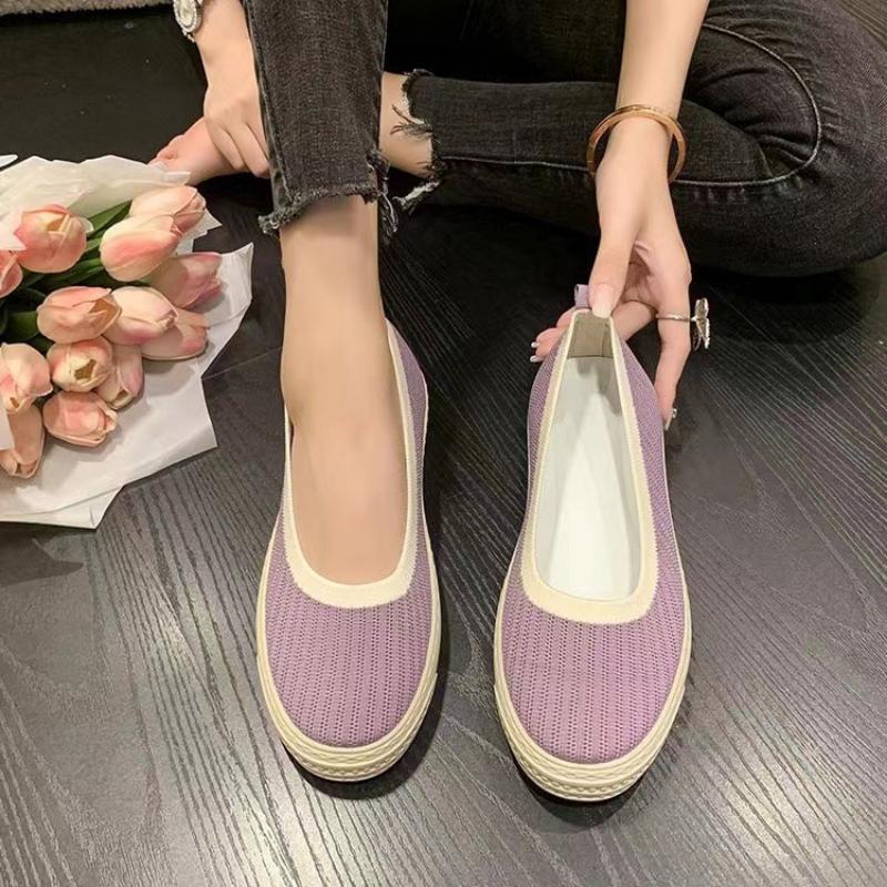 Dámské letní boty rybářky s kulatou špičkou a mělkým výstřihem, na silné podrážce, pohodlné, prodyšné, nazouvací, ležérní boty