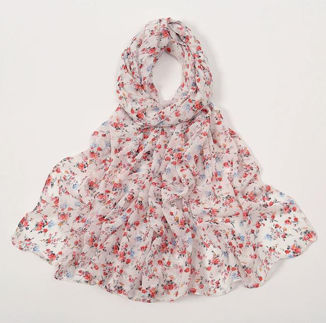 Korean Style Luxury Women Spring And Summer Metallic Daisy Flower Long Scarves Pashmina Female Shawl Hijab