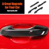 ABS Carbon Fiber Exterior Door Handle Decor Cover Trim For Kia Sorento MQ4 21-25