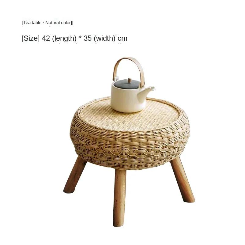 Retro Rattan Swivel Chair - Single Leisure Armchair for Living Room, Beiouyangtai Style, Ideal for Household Use