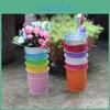 Colorful Metal Hanging Flower Plant Pots With Removable Hooks For Vibrant Garden Decor