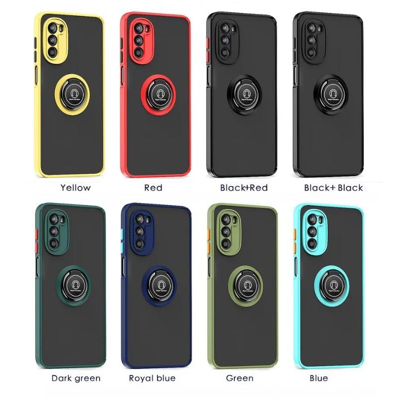 Étui support rotatif pour Moto G42 G52 G22 G31 G41 G60S G60 G50 G30 G20 G10 E20 E40 G Power Pure Stylus 2022 Housse avec anneau de doigt