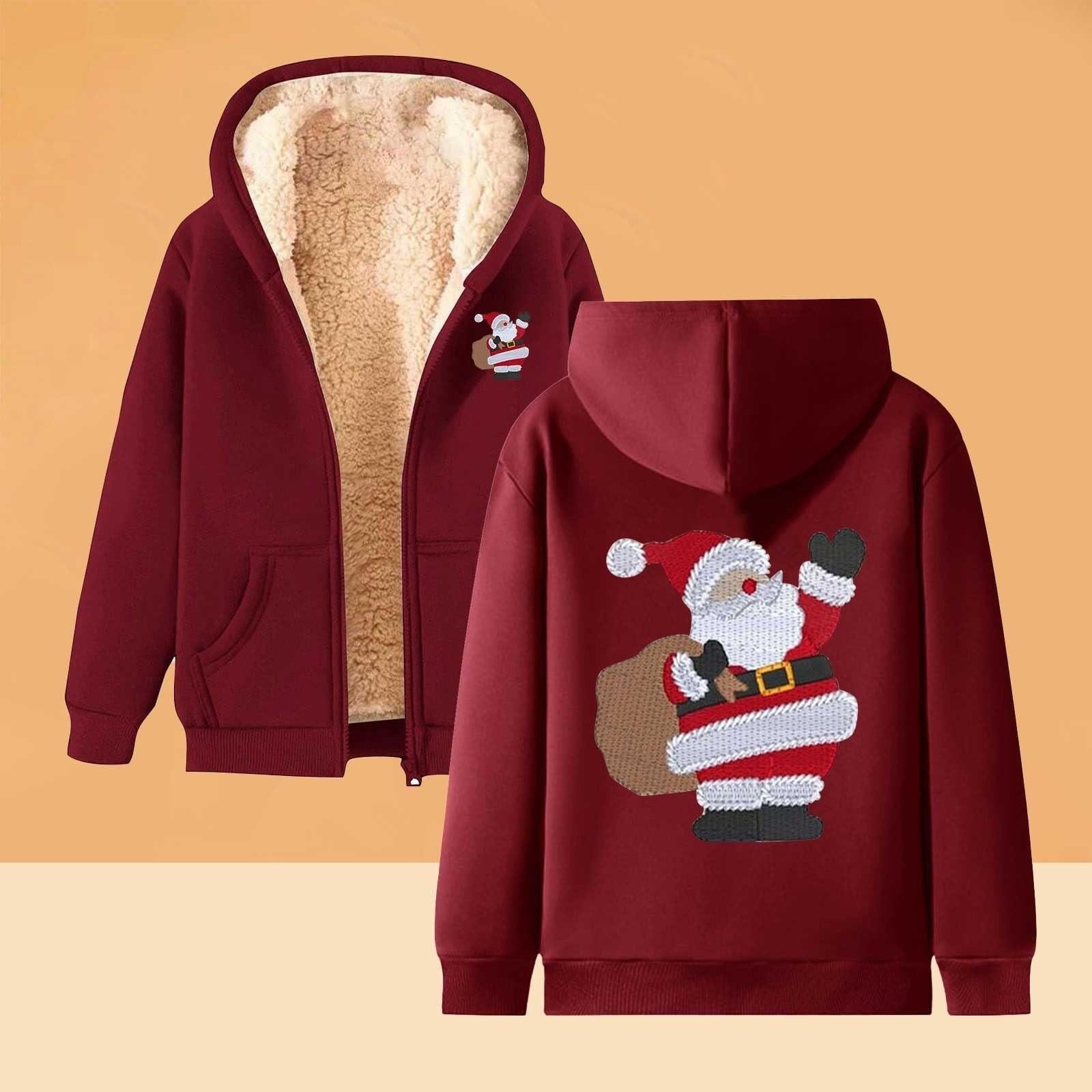 

Женская плюшевая и толстая теплая свободная куртка-кардиган с капюшоном и принтом XXXXXL винный