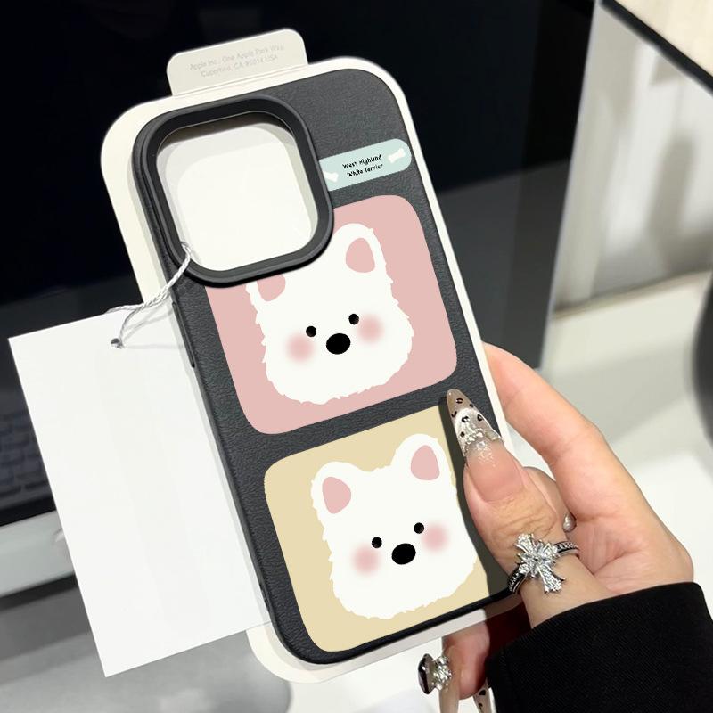 

Два румянца West Highlands подходят для Apple 16/15 Promax мобильный телефон чехол Iphone14pro милый мультфильм 13 iPhone 11 Pro Max