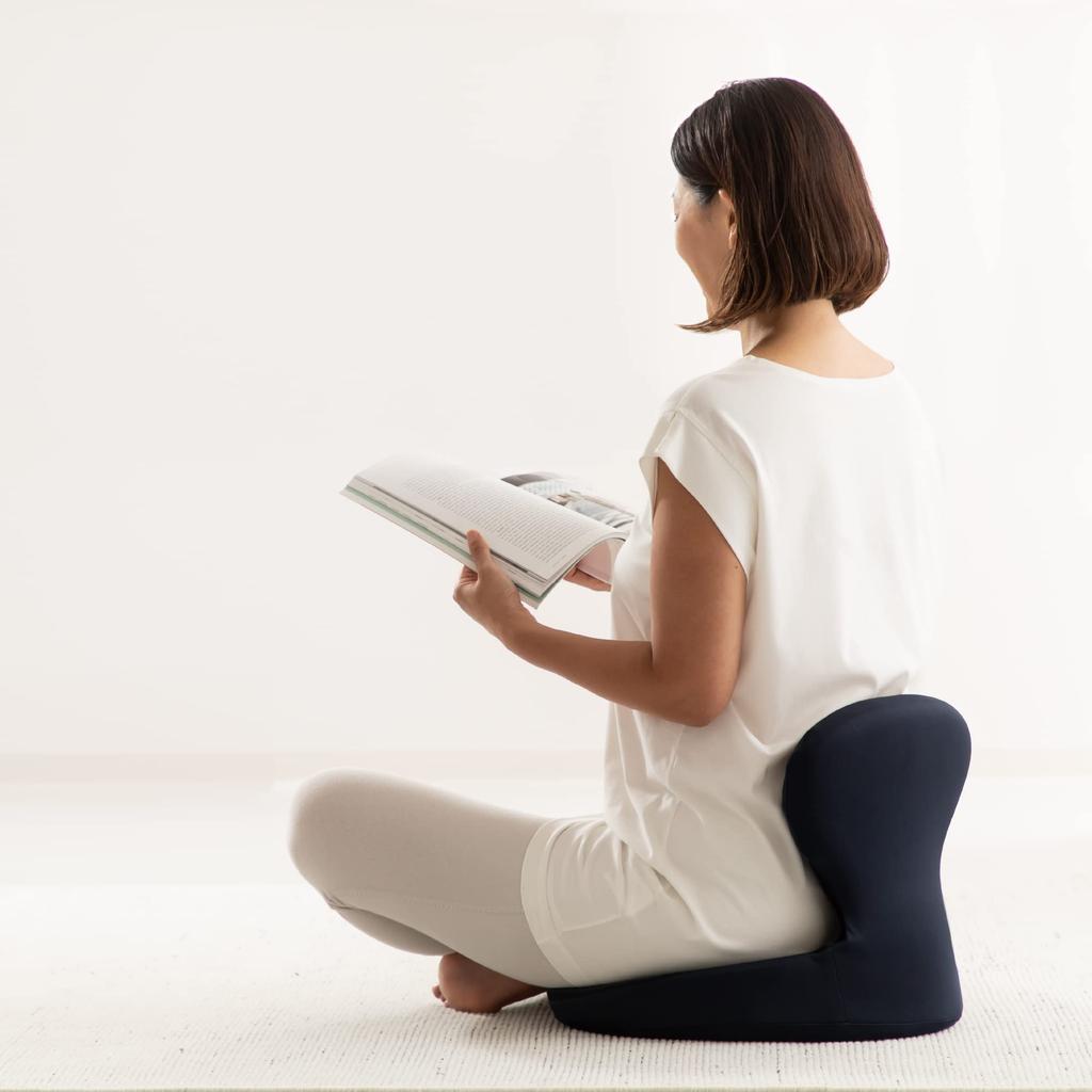 And Medical BOLLARDCHAIR Posture Pelvis Lower Back Pain Pelvic Correction Posture Correction Seat Chair Chair (Bollard Chair) (Navy)