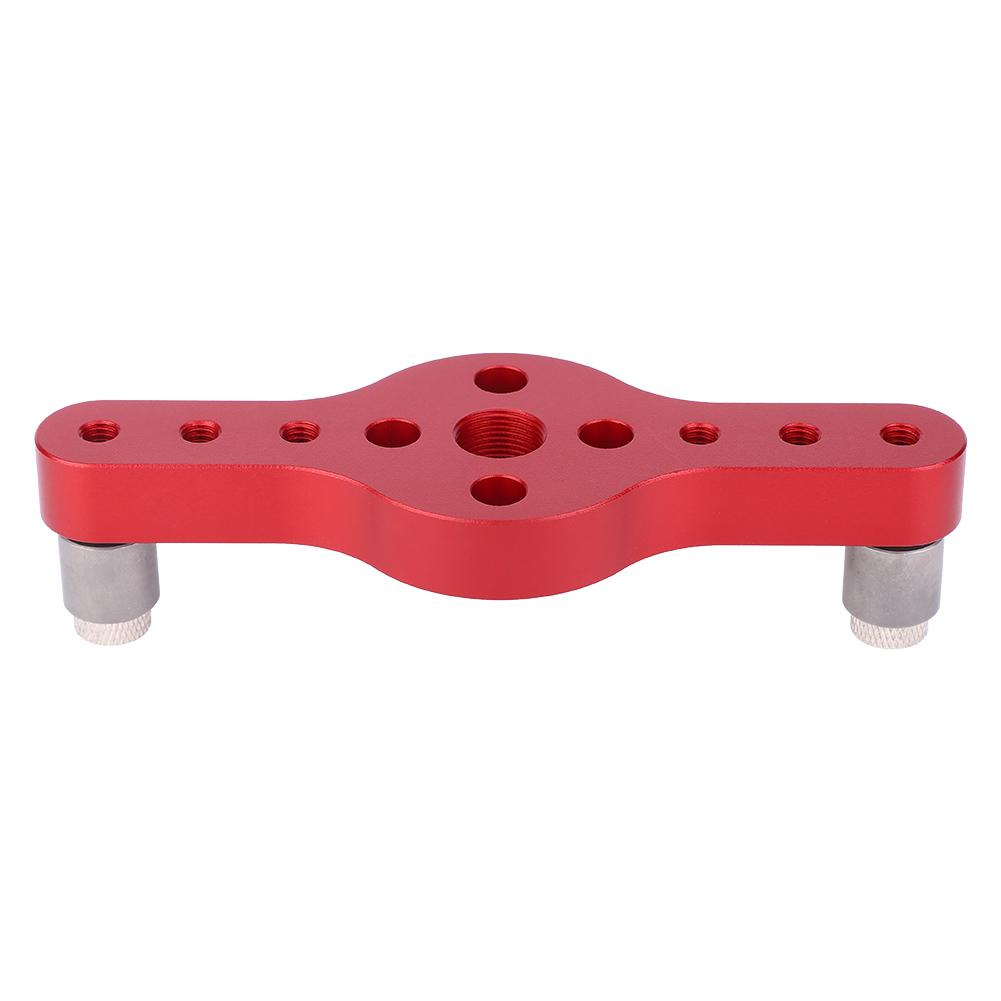 Hole Punch Locator Aluminum Alloy Puncher Gauge DIY Woodworking Tool with 3Pcs Drill Bushing