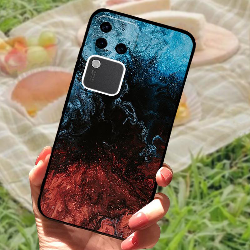 For Vivo V30 Pro Case For Vivo V30 Lite Shockproof Silicone Soft Marble Black Bumper Funda Coque for Vivo V30 V2318 Phone Shell