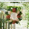 Summer Floral Wreath With Hydrangea And Pomegranate Design For Home Decor