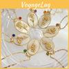 Birthstone Necklace For Women With Mother Of Pearl Flower Pendant And Dangle Charm For Birth Month Gift