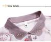 2026 Spring New Mother's Seven-Sleeve Ice Silk T-Shirt for Middle-Aged & Elderly Women - Spring/Summer Fashion Lapel Top