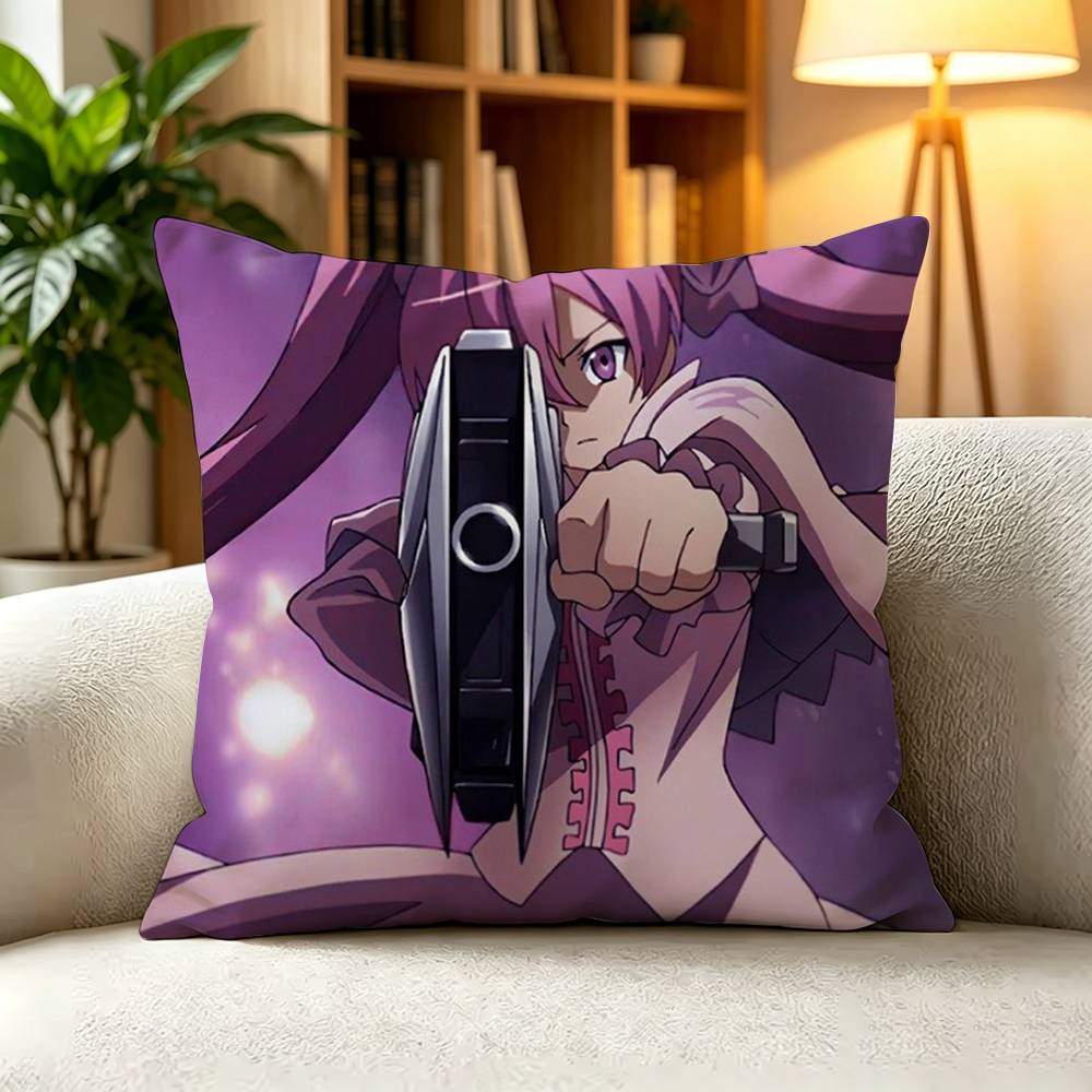 T-Tragic Sniper Manga Mine Akame ga Kill Square Double-Sided printed Pillow Case Bedroom Bedside Pillow Sofa Cushion Cover
