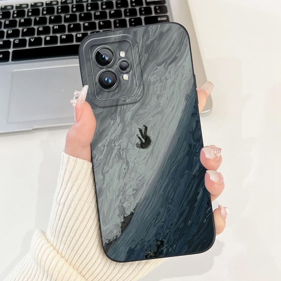 For Realme GT2 Pro Realme GT7 Pro Phone Case Realme Neo2 GT 2 Fundas Liquid Silicone Soft Back Cover Rabbit Panda Flower Capa