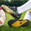 Neue Kinderfußballschuhe, Mädchen-Klettverschluss-Kinder-Sneaker, abriebfeste Jungen-Wettkampftrainingsschuhe, TF-Stollen