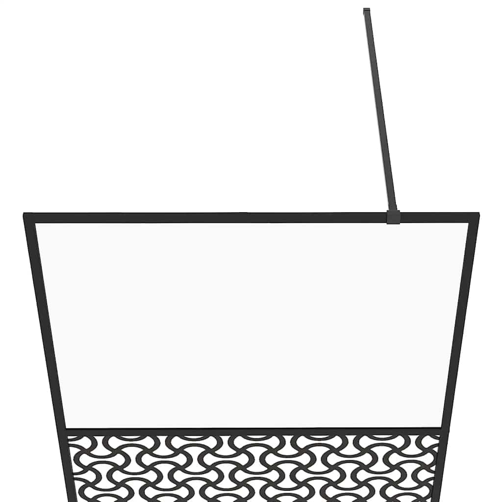 Vidaxl Shower Wall, Transparent ESG Glass, 80X195 Cm, Black