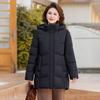 Premium foreign down jacket women's high-end white goose down new thickened warm middle-aged and elderly short mother coat