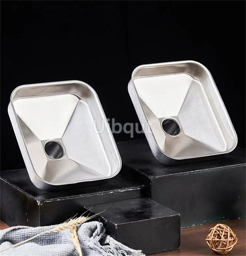 1PC Stainless steel square funnel large big diameter hopper rectangular kitchen funnels industrial wine liquid filling hoppers
