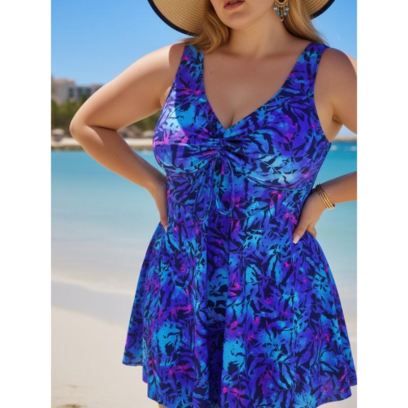 Traje de baño Tankini para mujer talla S Plus Estampado Floral Separado Falda de baño Skirtini