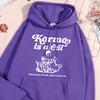 Karma Is A Cat White Sketch Printed Hoodie Female Basics Simple Sweatshirts Leisure Loose Sportwear Street Oversized Clothing