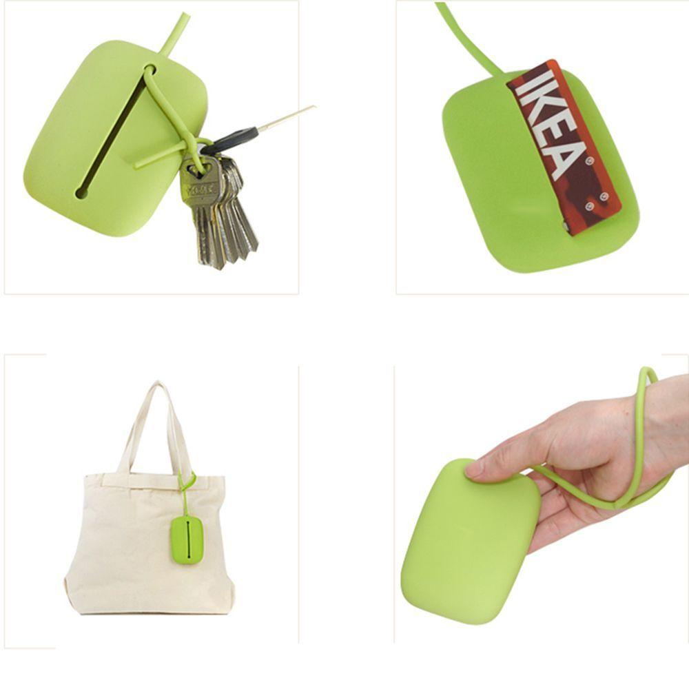 Home Furnishing Women Hasp Style Pouch Silicone Accessories Card Bag Key Holder Case