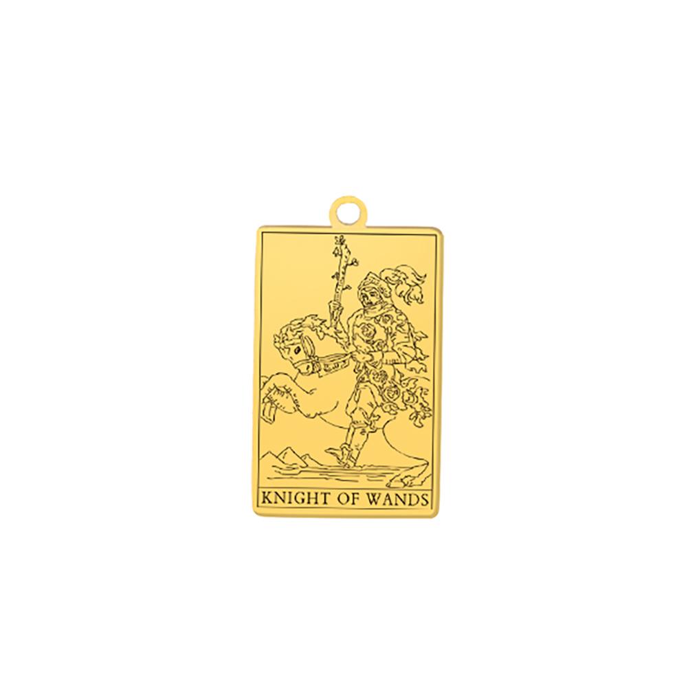 LIKGREAT Stainless Steel Tarot Cards Pendant The Suit of Cups Wands Minor Arcana Tarot Jewelry Vintage Astrology Amulet