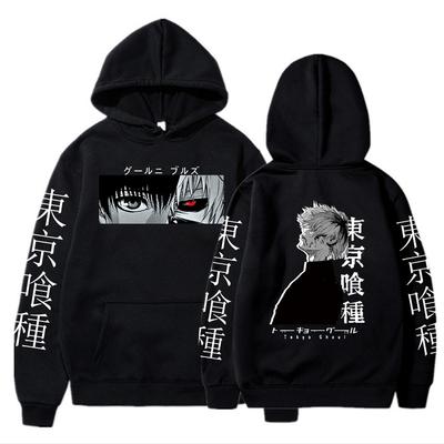Anime Tokyo Ghoul Ken Kaneki Manga Hoodie Kazaklar Uzun Kollu Ken Kaneki Karikatür Rahat Moda Kumaş Kazak Kazak Tops
