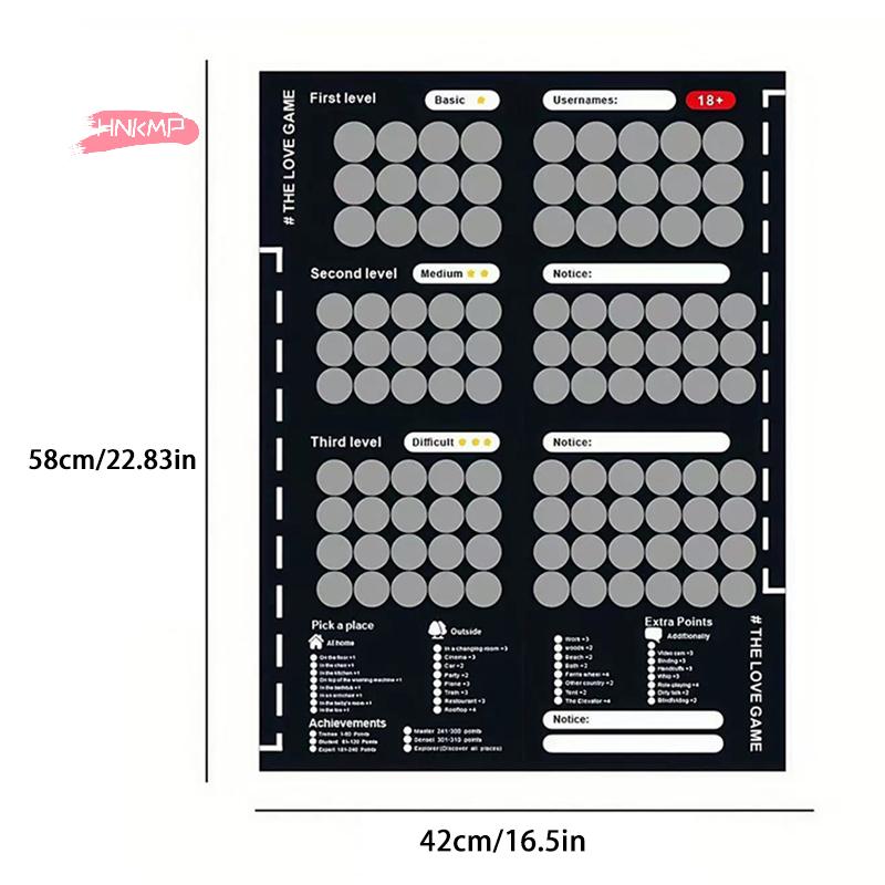 1Pc 100 Sex Position Game for Couples - Love Scratch Date Night Board Poster - Adult Game for Couples - Sex Toys