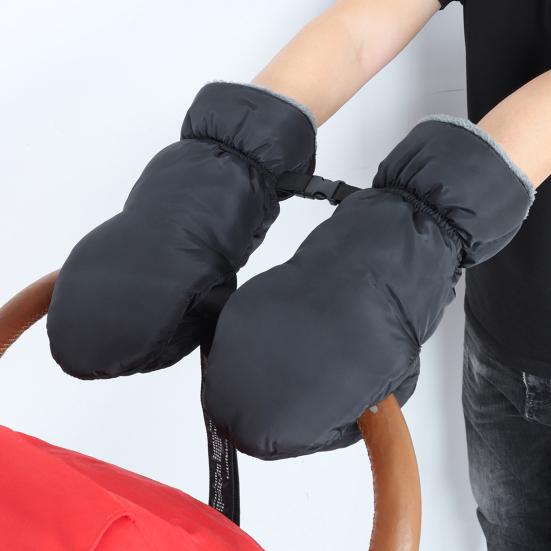 Babyhandschuhe Frostschutz Warme Muffe Plüschgefütterte Handwärmer Wasserdichte Kinderwagenhandschuhe für Lenker Kaltes Wetter Winter Kinderwagenzubehör