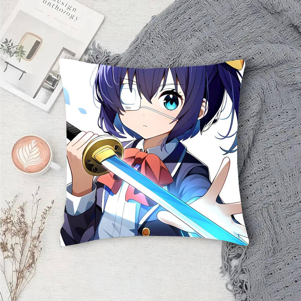 Takanashi Rikka Animation Take On Me Pillow Case Fashion Square Pillowcase Bedroom Sofa Room Ins Decoration Leisure