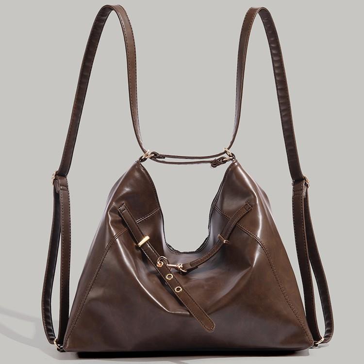 Melard Retro Single Shoulder Crossbody Bag for Women, Autumn Winter 2024 New Fashionable Tote Bag, One Bag Three Uses Small Backpack