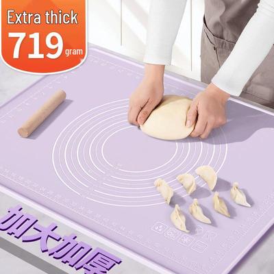 Non-Stick Silicone Kneading Mat & Thick Plastic Cutting Board Set