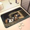 1pc 2D Flat Guinea Pigs Hay Stack Cute Pet Flannel Door Mat Non Slip Small Animal Lover Rug For Entryway Kitchen Floor