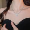 French Luxury Zircon Water Drop Pendant Necklace