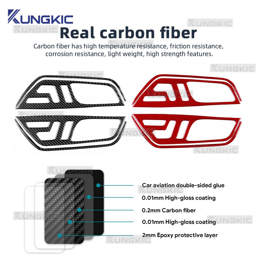 Carbon Fiber Door Handle Frame Sticker for Mercedes Benz SLK R172 2011-2016 SLC 2016-2020 Interior