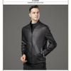 Big Brand Genuine Leather Jacket for Men Autumn and Winter Casual Stand Collar Sheepskin Jacket Middle-aged Leather Jacket Thick