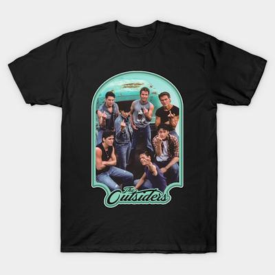 Asian Size Men Print T-shirt The Outsiders No-Cut Heat Transfer Print Cotton Tshirt