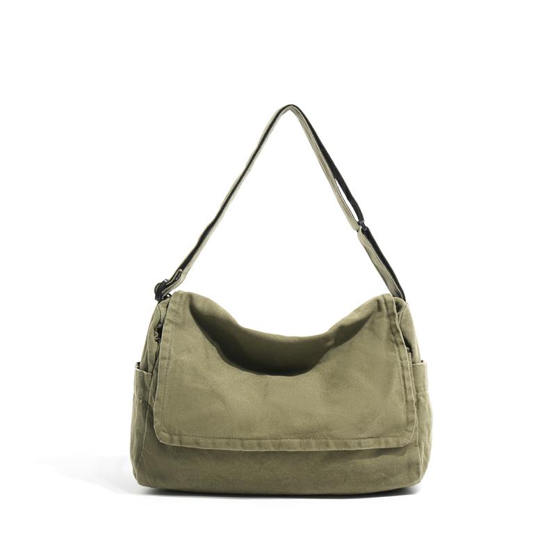 Canvas Bag Unisex Crossbody Bag Student Class Shoulder Messenger Bag