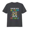 Womens Someone With Autism Lights My World Puzzle Austic Awareness T Shirt Vintage Washed Streetwear Comfortable Soft