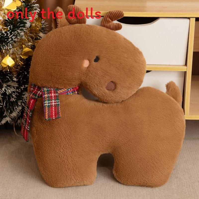 Christmas Plush Pillow With Snowman Reindeer Christmas Tree For Holiday Home Decor